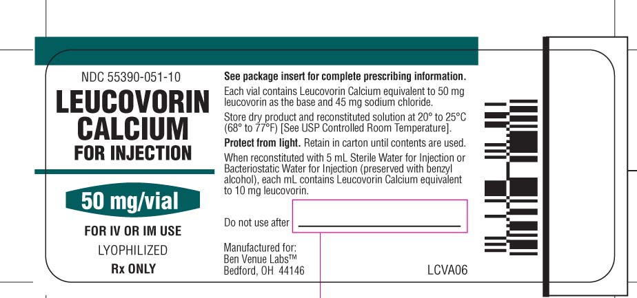 Vial label for Leucovorin 50 mg