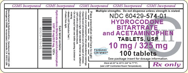 Label Graphic-Hydrocodone APAP 10mg325mg 100s