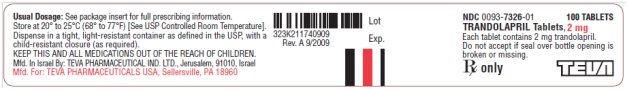 Trandolapril Tablets 2 mg, 100s Label