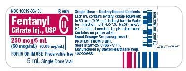 Fentanyl 5 mL Single Dose Vial