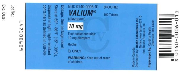 Valium 10 mg label