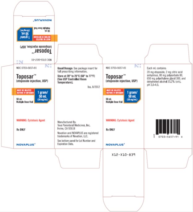 Toposar™ (etoposide injection USP) 20 mg/mL, 50 mL Multiple Dose Vial Carton
