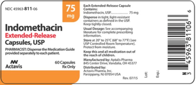 Indomethacin Extended-Release Capsules USP 75 mg, 60s Label