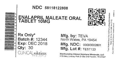 Enalapril Maleate 10mg tablet 30 count blister card