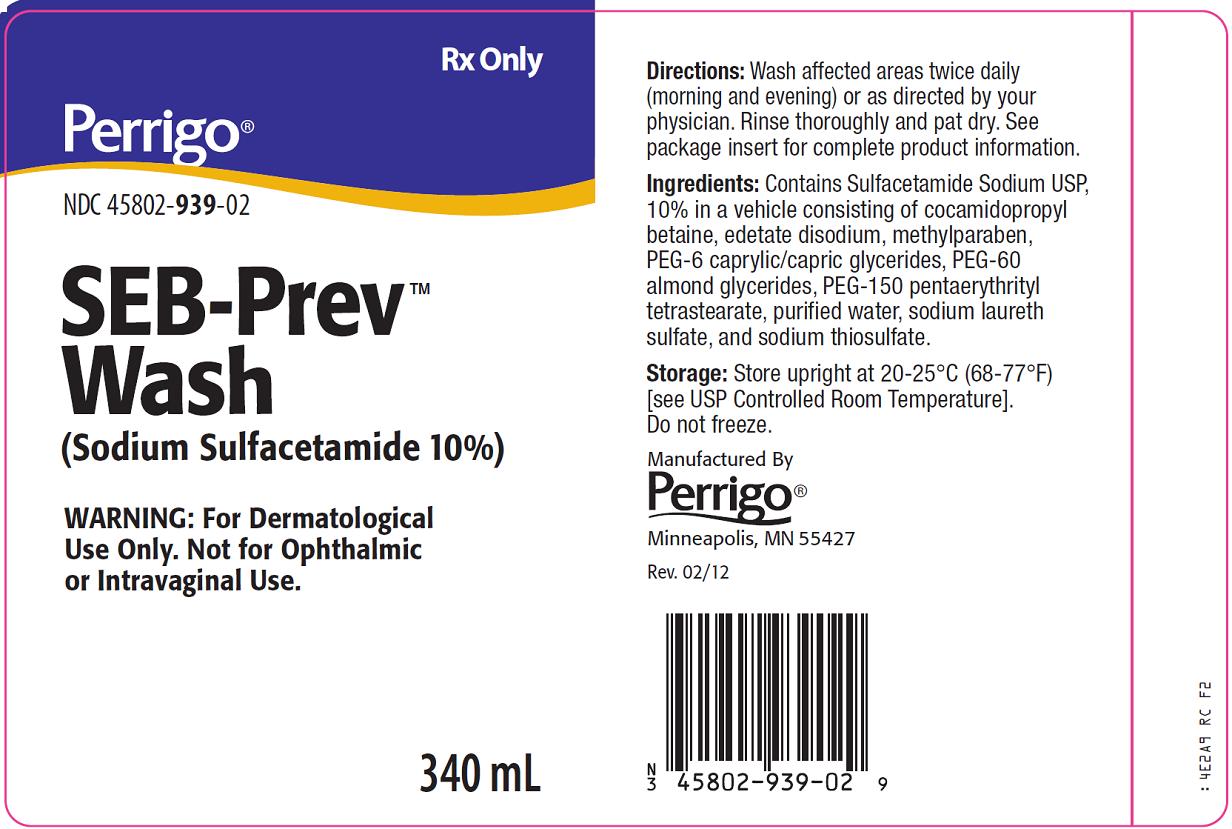 SEB-Prev (TM) Wash Sodium Sulfacetamide 10%) Label Image