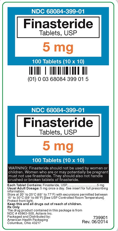 Finasteride Tablets, USP 5 mg Label