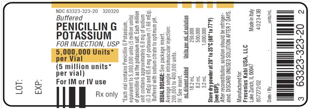Penicillin G Potassium for Injection, USP 5,000,000 Units per Vial - Label