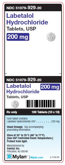 Labetalol Hydrochloride 200 mg Tablets Unit Carton Label