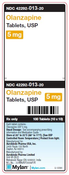 Olanzapine 5 mg Tablets Unit Carton Label