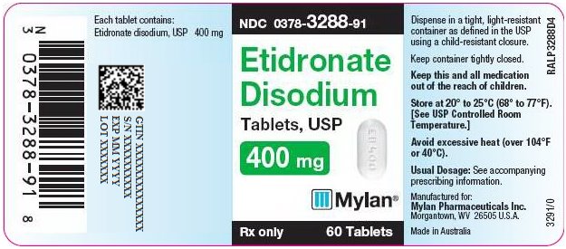Etidronate Disodium Tablets 400 mg Bottle Label