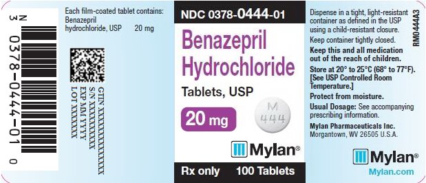 Benazepril Hydrochloride Tablets 20 mg Bottle Label