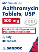 Azithromycin 500 mg Label
