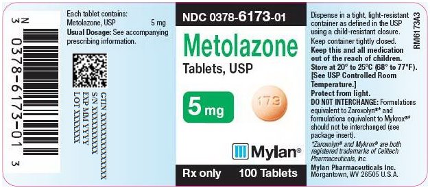 Metolazone Tablets 5  mg Bottle Label
