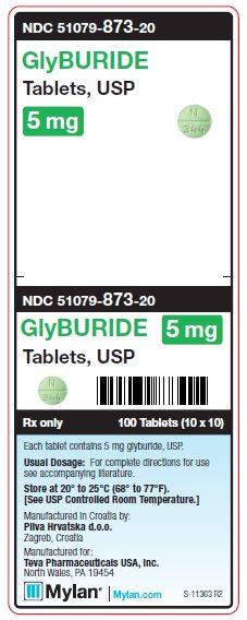 Glyburide 5 mg Tablets Unit Carton Label