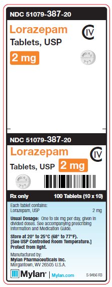 Lorazepam 2 mg Tablets C-IV Unit Carton Label