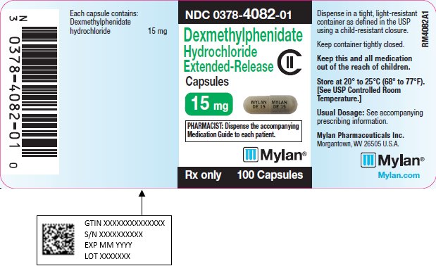 Dexmethylphenidate Hydrochloride Extended-Release Capsules 15 mg Bottle Label