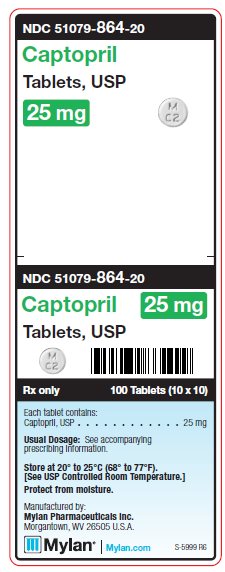 Captopril 25 mg Tablets Unit Carton Label