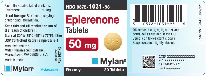 Eplerenone Tablets 50 mg Bottle Label