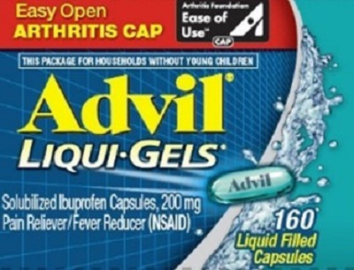 Advil Liquigels 200 mg 160 Capsules