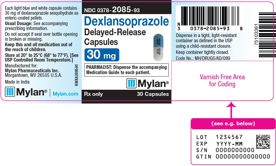 Dexlansoprazole Delayed-Release Capsules 30 mg Bottle Label