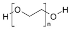  Chemical structure of polyethylene glycol