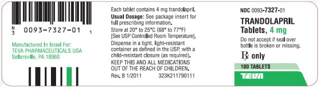 Trandolapril Tablets 4 mg, 100s Label