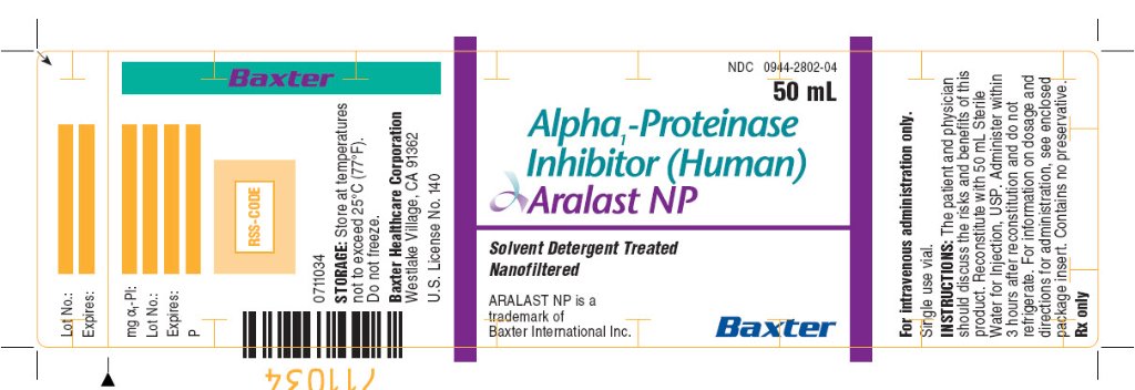 Aralast NP 50 mL vial label
