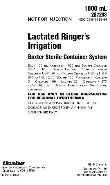 Lactated Ringers Representative Container Label