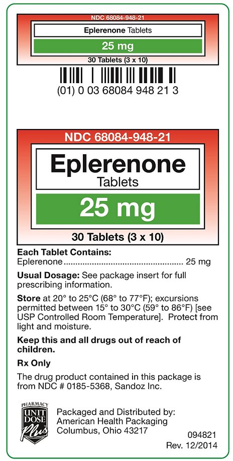 Eplerenone Tablets 25 mg Label