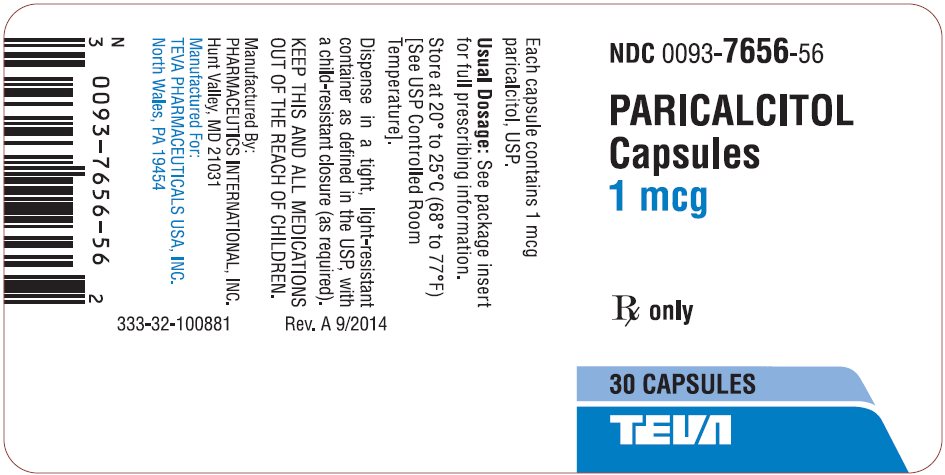 Paricalcitol Capsules 1 mcg 30s Label 