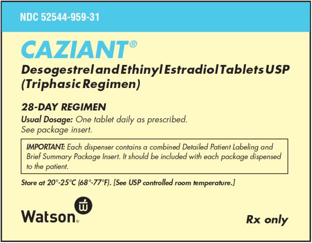 Caziant® (desogestrel and ethinyl estradiol tablets USP) (triphasic regimen), Carton