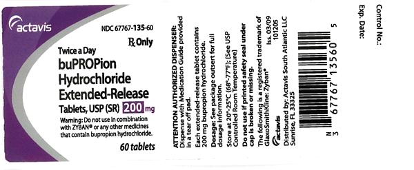 Bupropion Hydrochloride Extended-Release Tablets USP (SR) 200 mg, 60s Label
