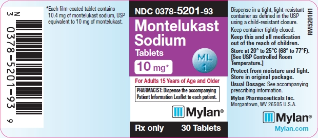 Montelukast Sodium Tablets 10 mg Bottle Label