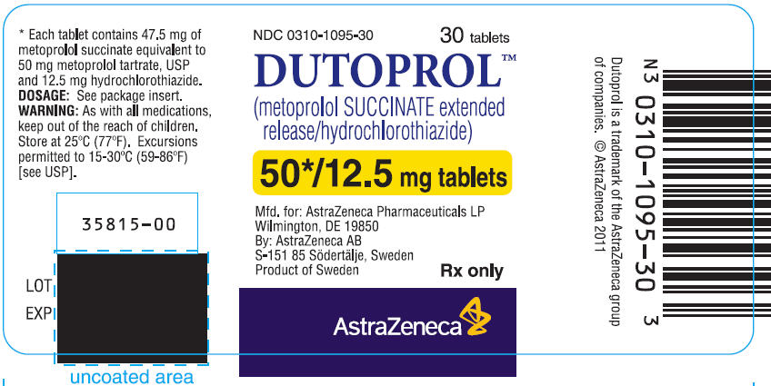 DUTOPROL 50/12.5 mg tablets Bottle Label 30 tablets