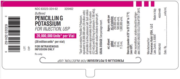 Penicillin G Potassium for Injection, USP 20,000,000 Units per Vial - Label