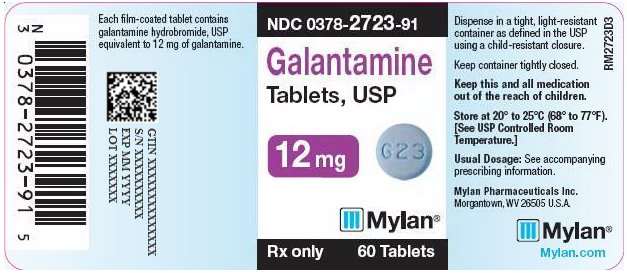 Galantamine Tablets 12 mg Bottle Label
