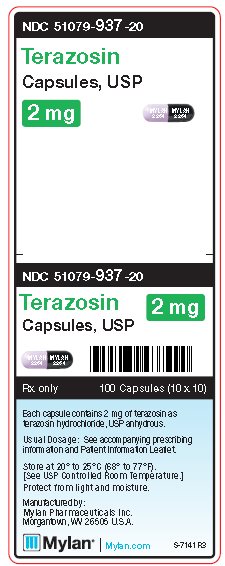 Terazosin 2 mg Capsules Unit Carton Label