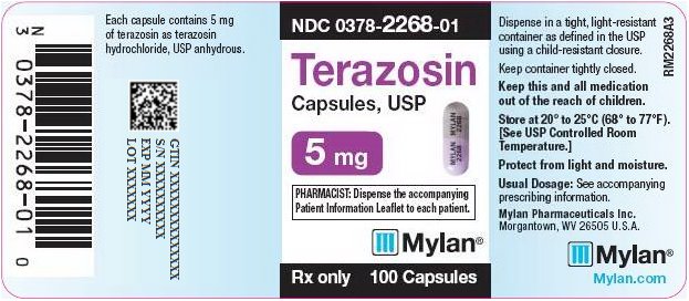 Terazosin Capsules, USP 5 mg Bottle Label