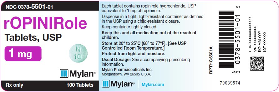 Ropinirole Tablets, USP 1 mg Bottle Label