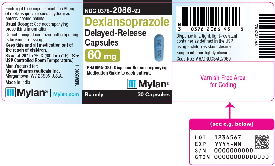 Dexlansoprazole Delayed-Release Capsules 60 mg Bottle Label