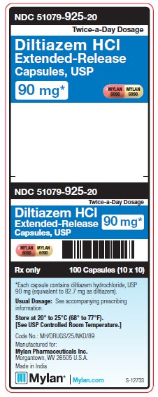 Diltiazem HCl Extended-Release Capsules, USP 90 mg Unit Carton Label