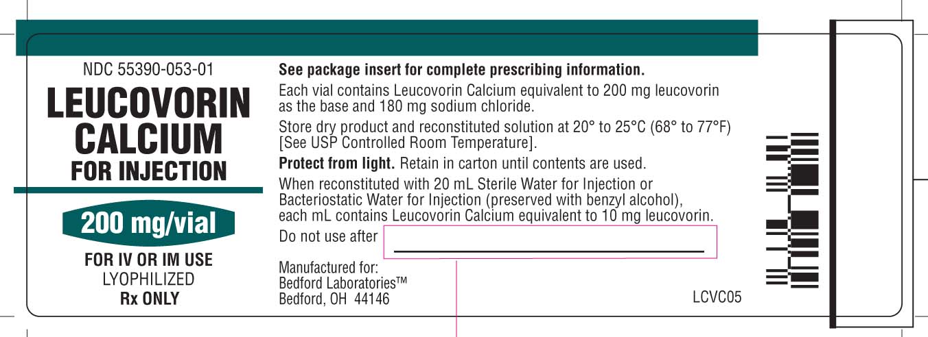 Vial label for Leucovorin 200 mg