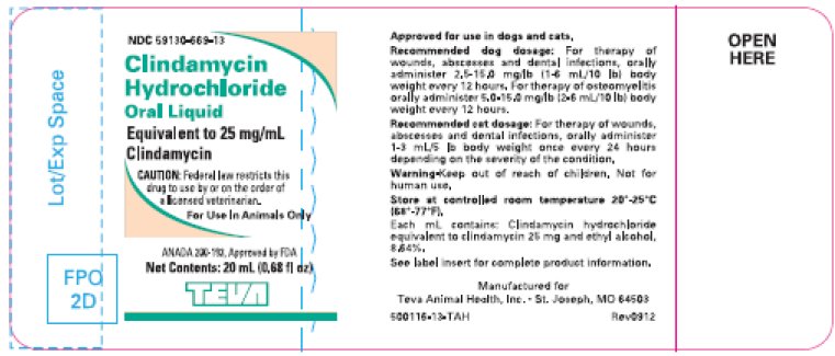 Clindamycin HCl Oral Liquid Bottle label