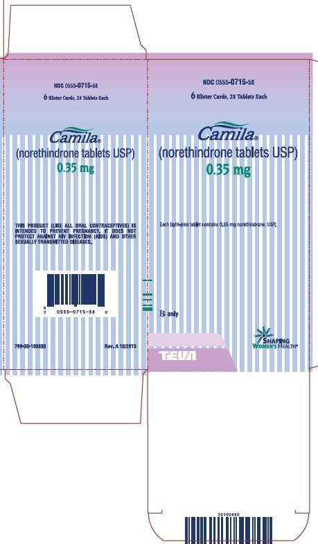 Camila® (norethindrone tablets, USP) 0.35 mg Carton, Part 2 of 2 