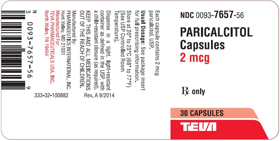 Paricalcitol Capsules 2 mcg 30s Label 