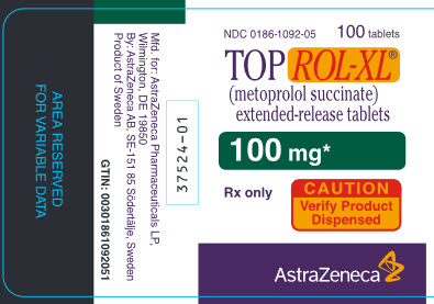 TOPROL XL 100 mg 100 tablet bottle label