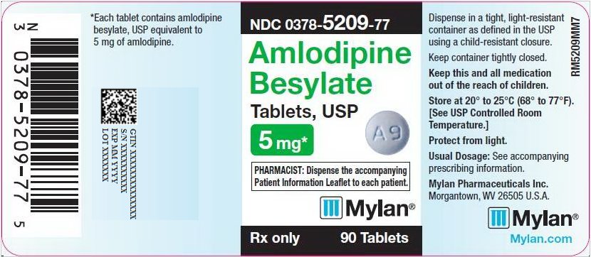 Amlodipine Besylate Tablets, USP 5 mg Bottle Label
