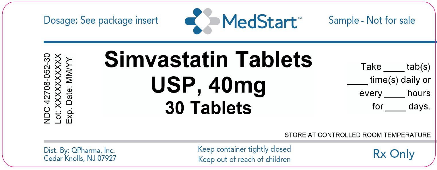 42708-052-30 Simvastatin Tablets USP 40mg x 30 V2