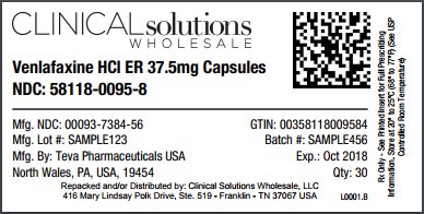 Venlafaxine HCl ER 37.5mg capsule 30 count blister card