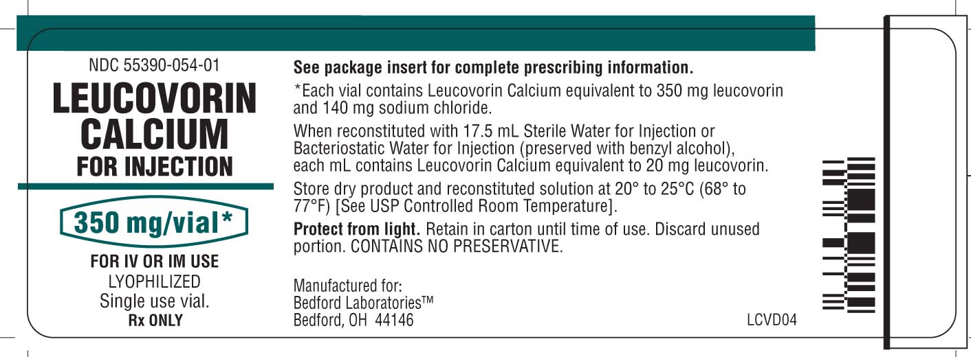Vial label for Leucovorin 350 mg